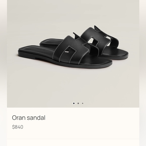 Hermes Shoes - Hermès Oran Sandals Black